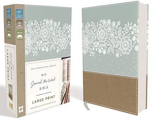 NIV, Journal the Word Bible, Large Print, Leathersoft, Teal/Tan
