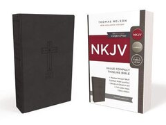 NKJV, Thinline Bible, Compact, Leathersoft, Black, Red Letter, Comfort Print