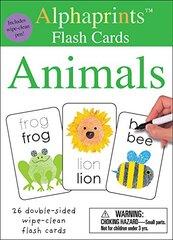 Alphaprints Wipe Clean Flash Cards Animals