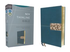 NIV, Thinline Bible, Leathersoft, Teal, Red Letter, Thumb Indexed, Comfort Print