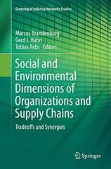 Social and Environmental Dimensions of Organizations and Supply Chains: Tradeoffs and Synergies