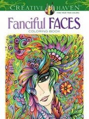 Fanciful Faces Adult Coloring Book