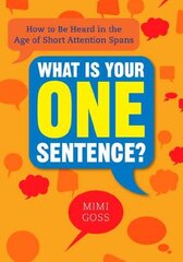What Is Your One Sentence?