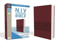 NIV, Value Thinline Bible, Imitation Leather, Burgundy