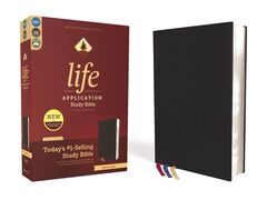 NIV, Life Application Study Bible, Third Edition, Genuine Leather, Cowhide, Black, Art Gilded Edges, Red Letter