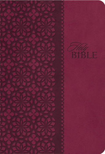 KJV Study Bible, Leathersoft, Red/Pink, Thumb Indexed, Red Letter
