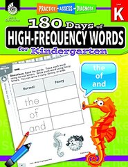 180 Days of High-frequency Words for Kindergarten: Practice, Assess, Diagnose