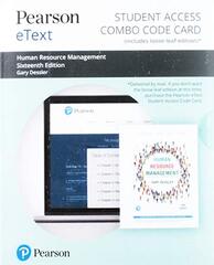 Pearson Etext for Human Resource Management -- Combo Access Card