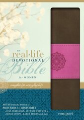 Real-Life Devotional Bible for Women: New International Version, Chocolate/Orchid, Italian Duo-Tone: Insights for Everyday Life