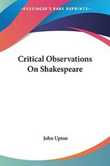 Critical Observations On Shakespeare