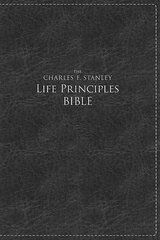 NKJV, The Charles F. Stanley Life Principles Bible, Large Print, Leathersoft, Black